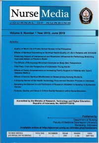 Image of Nurse Media Journal Of Nursing Vol.8, No.1 Tahun 2019, Juni 2019